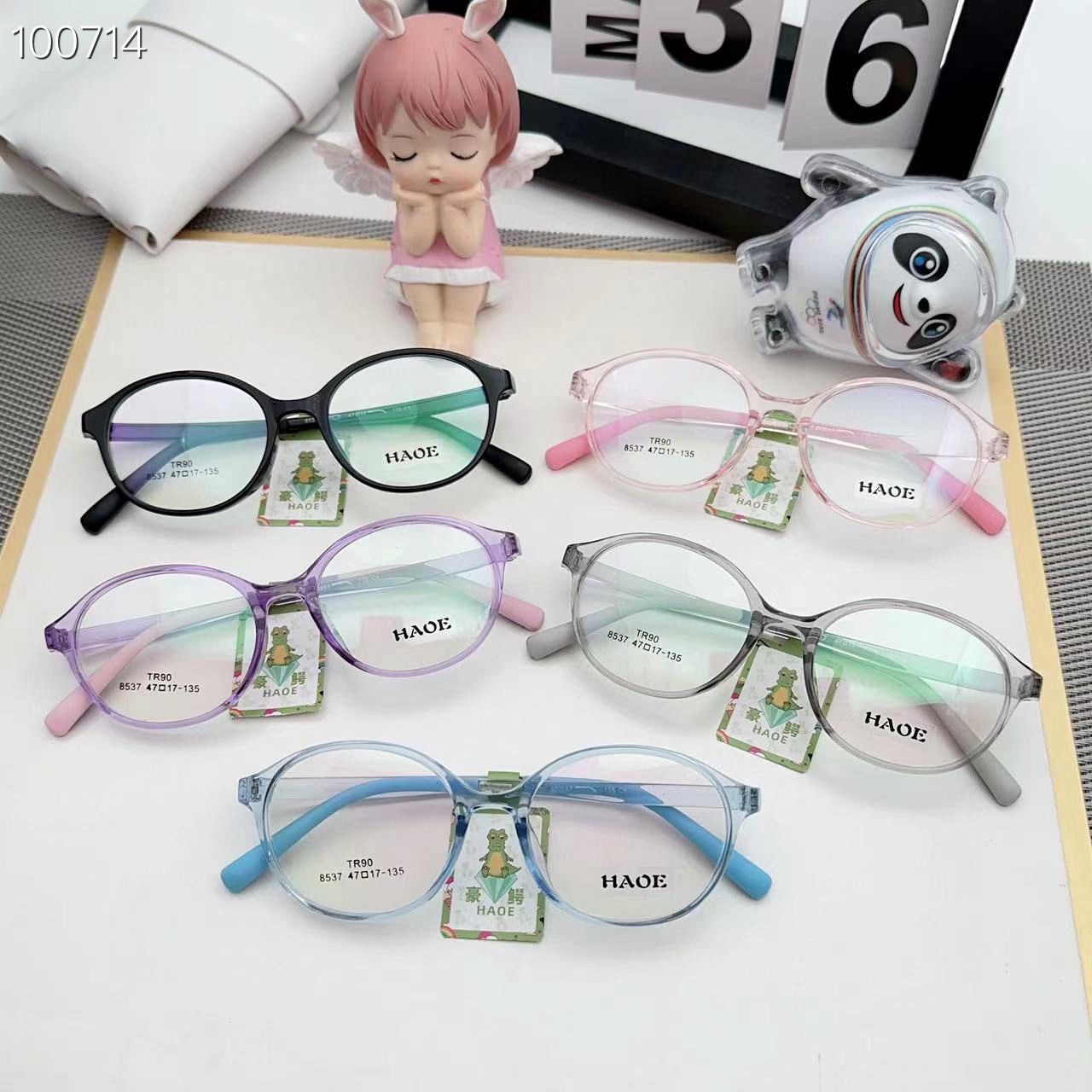 儿童Tr90儿童眼镜架超轻女童小学生百搭圆形清新潮流复古圆框