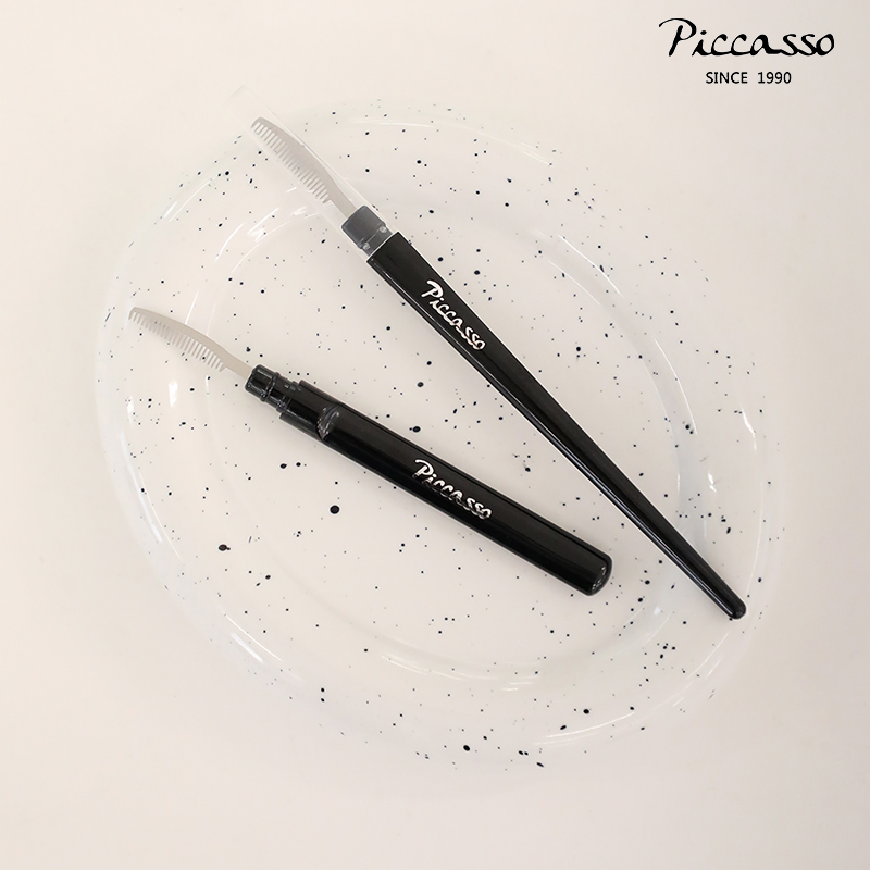 韩国piccasso眉刷钢梳眉毛修剪睫毛膏打结梳理方便携带正品新手
