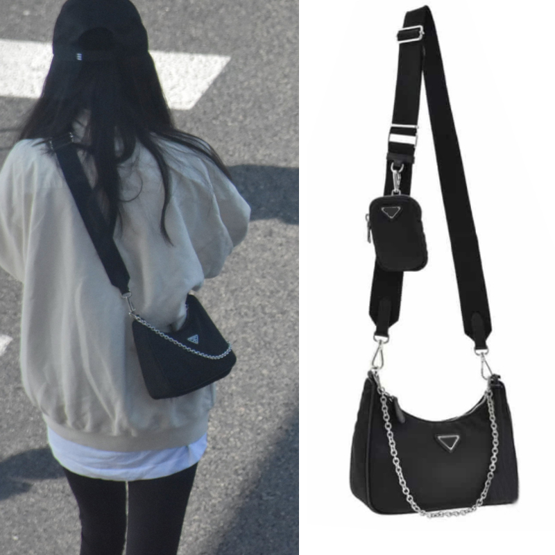2023网红尼龙三合一包hobo包链条斜挎手提包包女单肩百搭时尚肩包