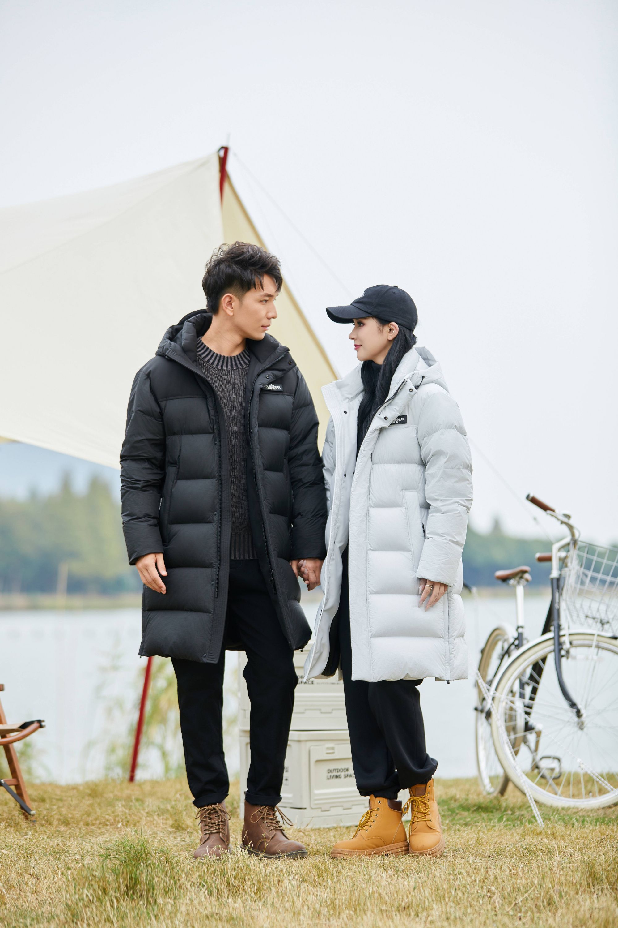 AJIN8179情侣款冬季设计款防水鸭绒90休闲百搭时尚潮流气质长款