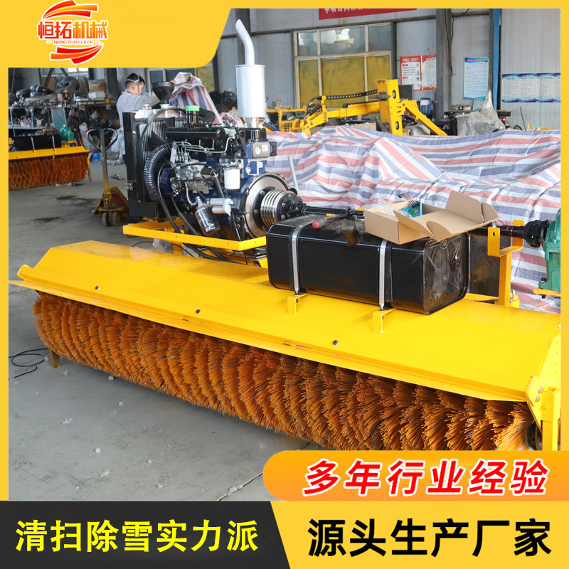 市政环卫扫雪机加装扫雪滚筒刷城市小区物业道路车载式除雪滚刷