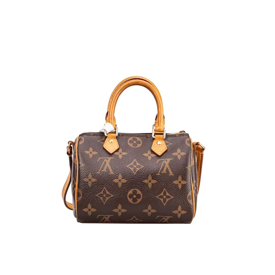 99新 LouisVuitton/路易威登 小玉 LV speedy nano 更换植鞣革
