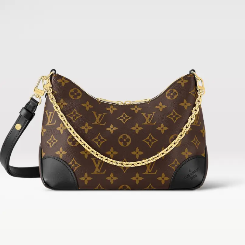 99新 LouisVuitton/路易威登 嘉嘉 LV 黑色牛角包  斜挎包 芯片款