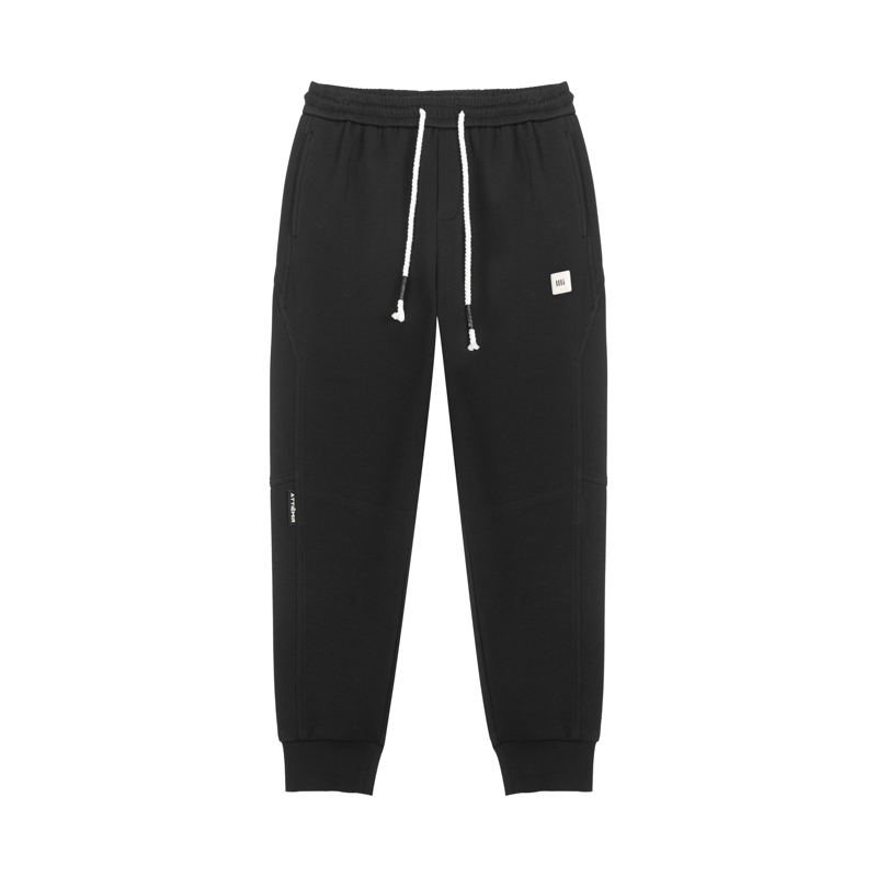 【胡轩推荐】螺纹束脚抽绳休闲长裤/S203340157101冬季男裤百搭潮流