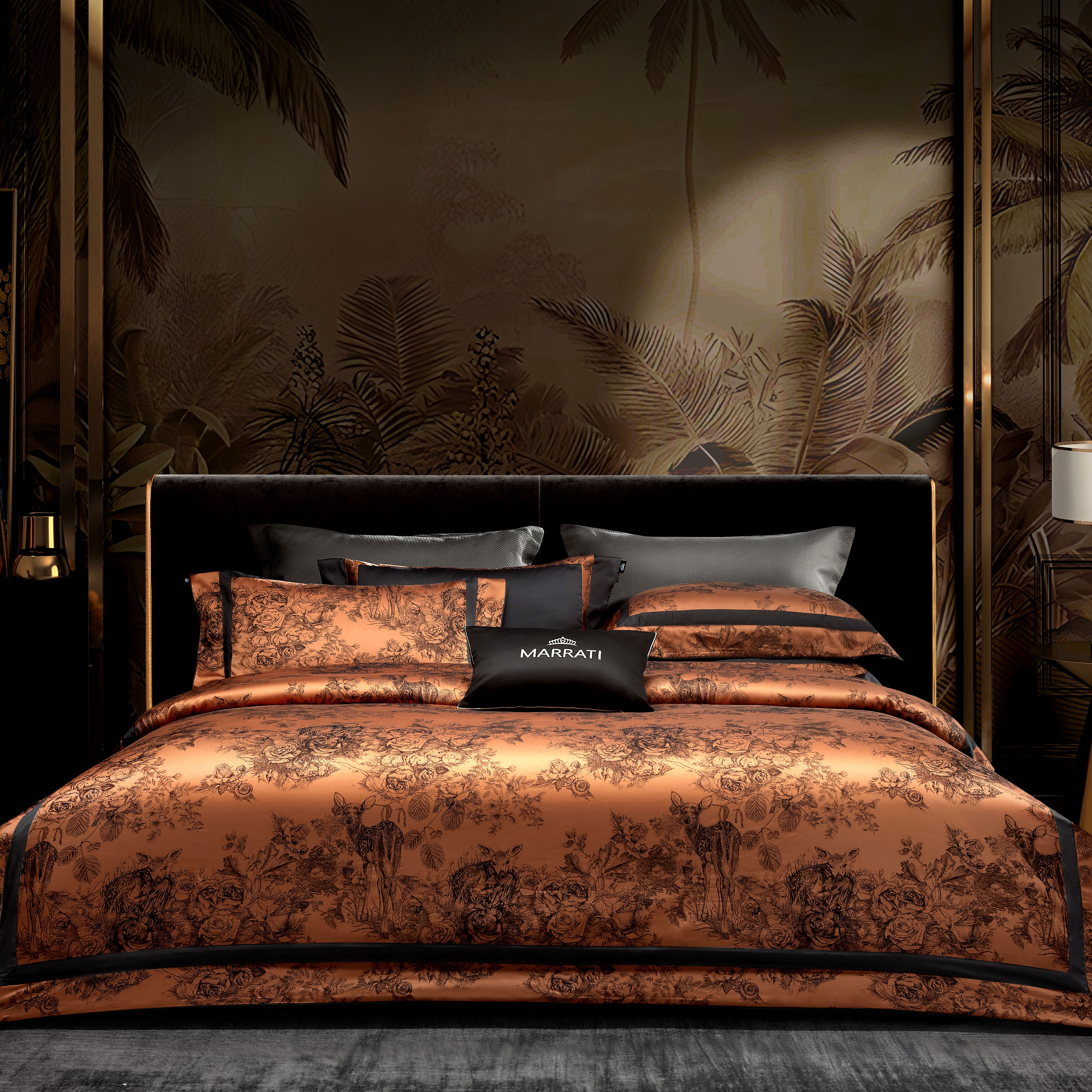 BOYUE博越/欧式意式高奢色织提花复古纹理匹马棉纯棉四件套被套