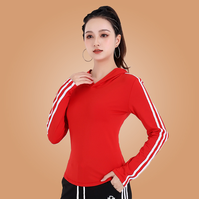 2025春夏新款连帽衫上衣跑步运动休闲时尚健身跳操女款长袖户外
