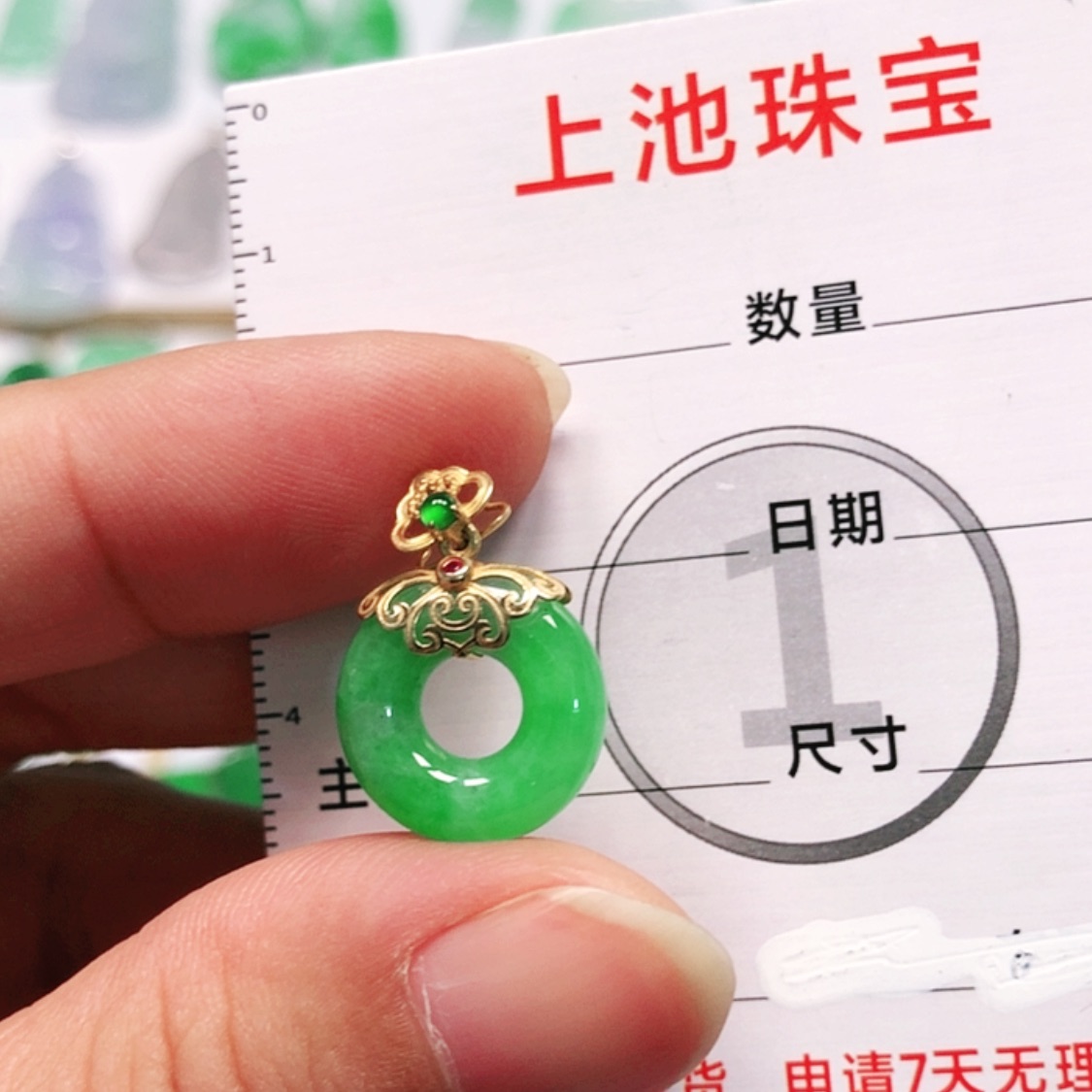 【闪购商品】翡翠颈饰18K金镶嵌