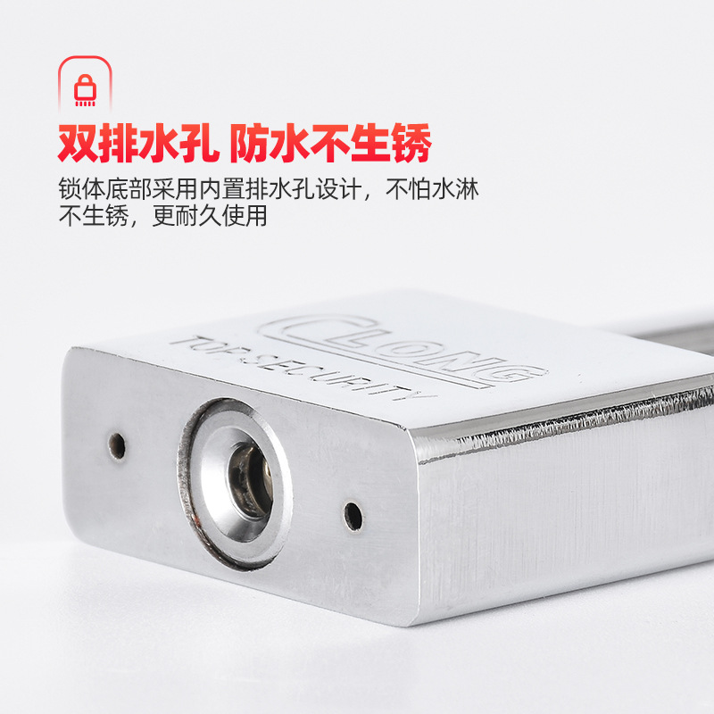 30MM不锈钢工厂直供锁头挂锁梁通开仿方锁长短家用锁具叶片