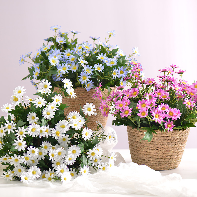 小清新菊花仿真花束塑料小花波斯菊客厅摆件摄影道具假花装饰花