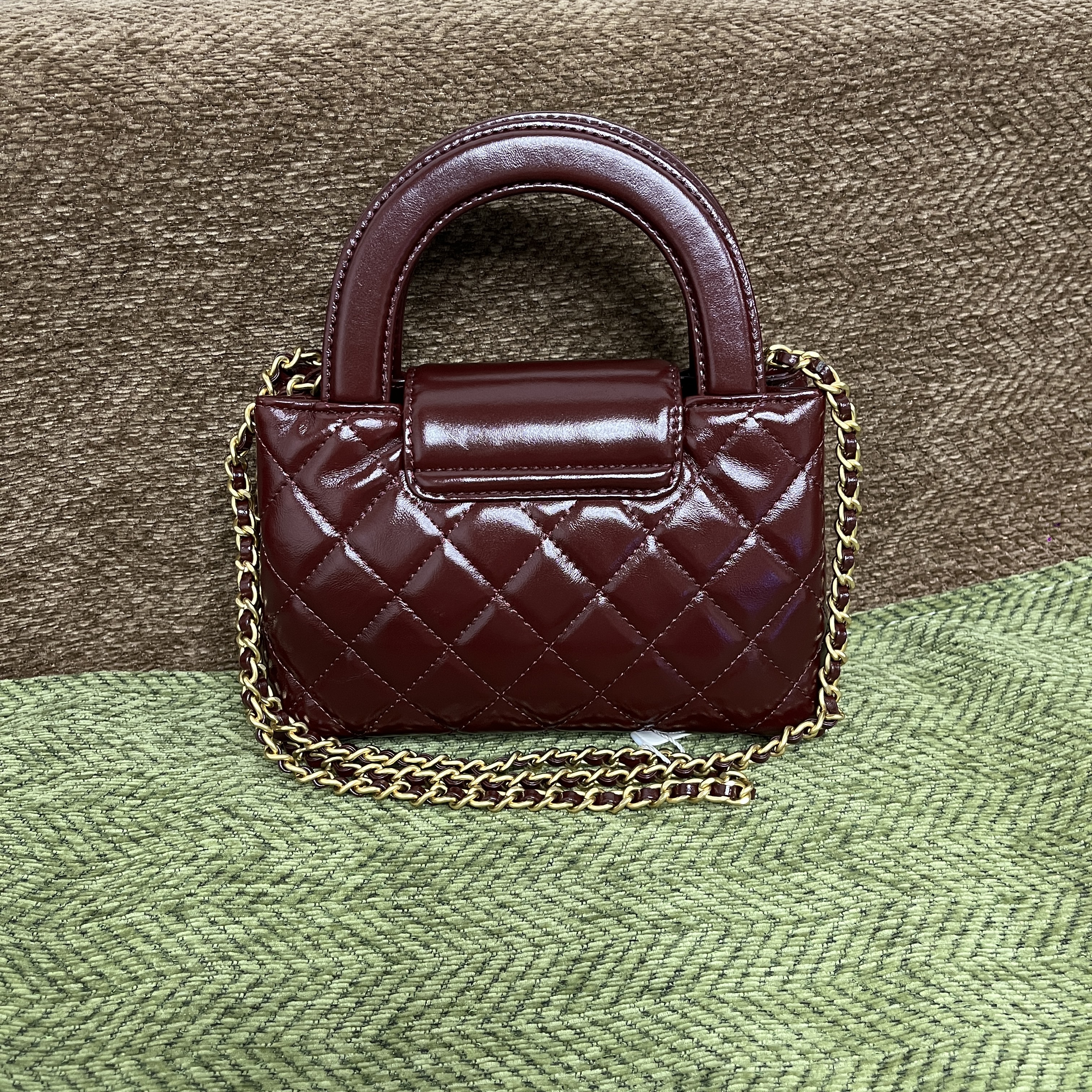 安哥拉红手提斜挎包女士链条包单肩菱格包【9311】