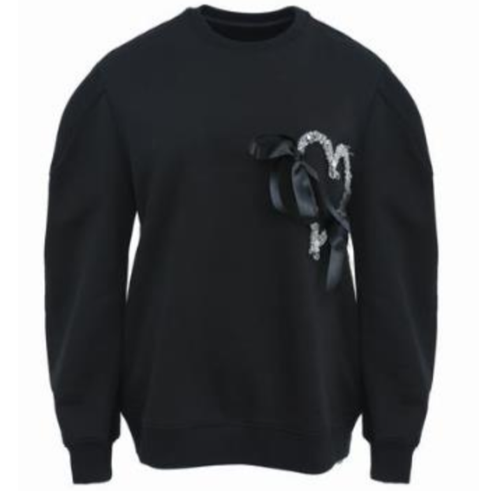 【芊芊专属】美式宽松藏肉油画风印花圆领套头长袖上衣Y317302354