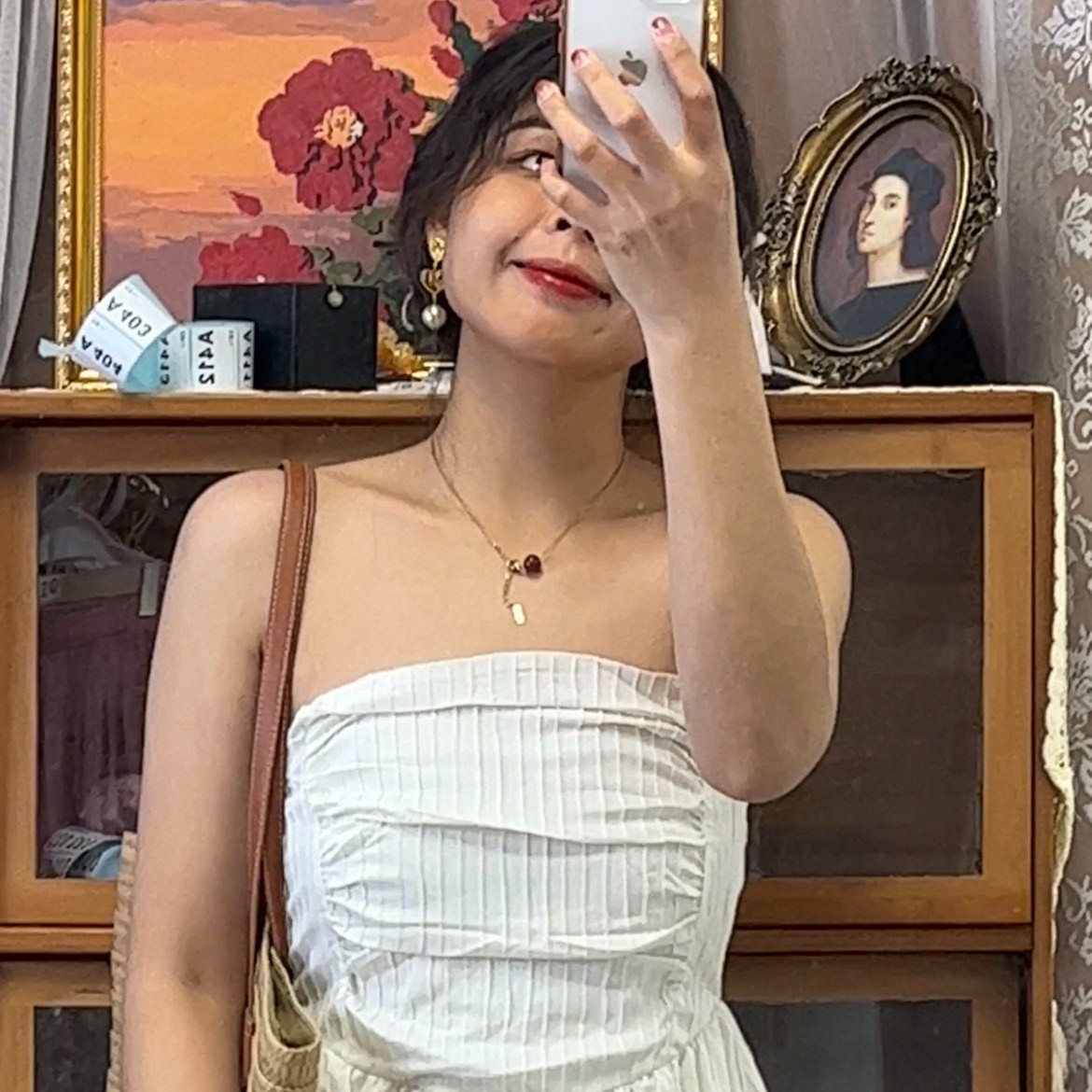 山茶花夏季连衣裙裙子高腰气质显瘦法式通勤度假设计感收腰时尚