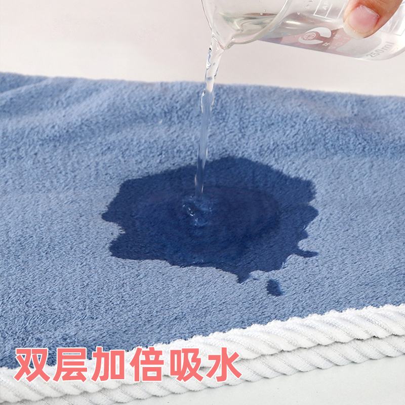 HANZOU/韩奏干发帽毛巾加厚超吸水珊瑚绒双层浴帽洗头发速干帽子 图片 4