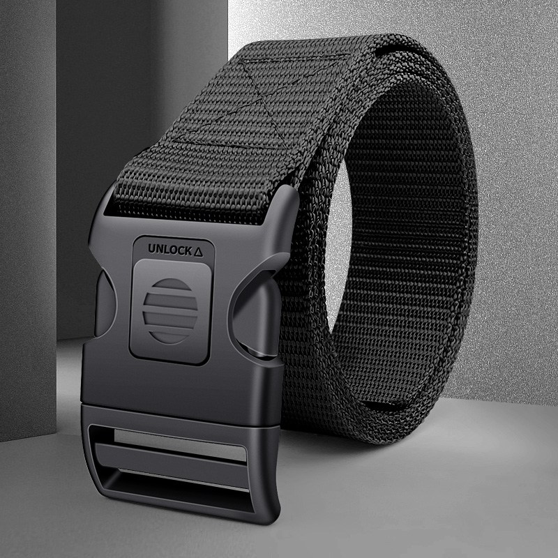 新款男插扣腰带快拆户外皮带工装百搭休闲运动裤带