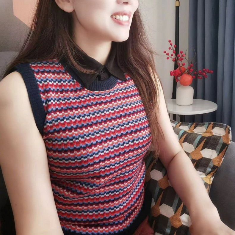 绒戎爱意   霞霞推荐！无袖套头保暖针织马甲