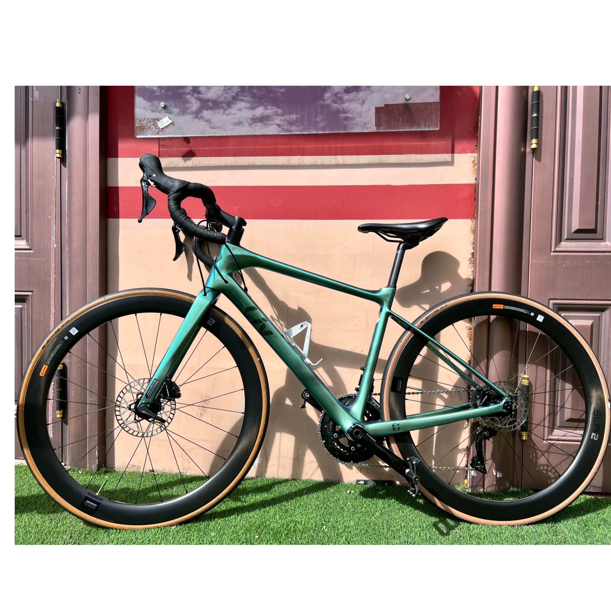 捷安特Avail adv2女款弯把公路自行车，水鸭绿s码，九新