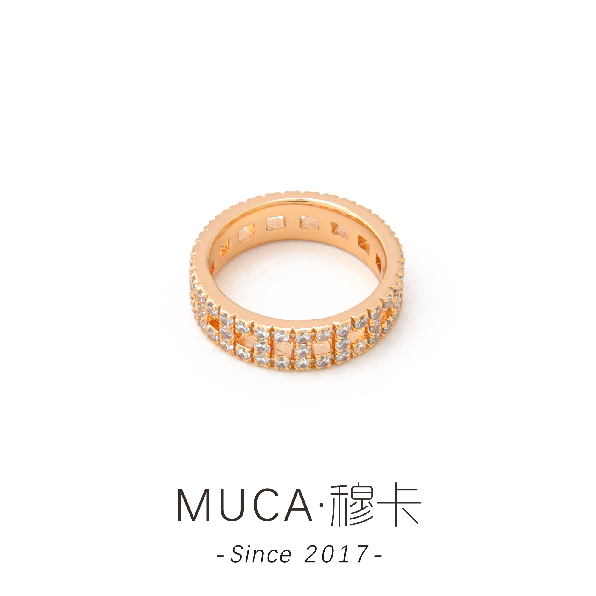 铜合金合成锆石戒指 时尚经典百搭戒J736 6#