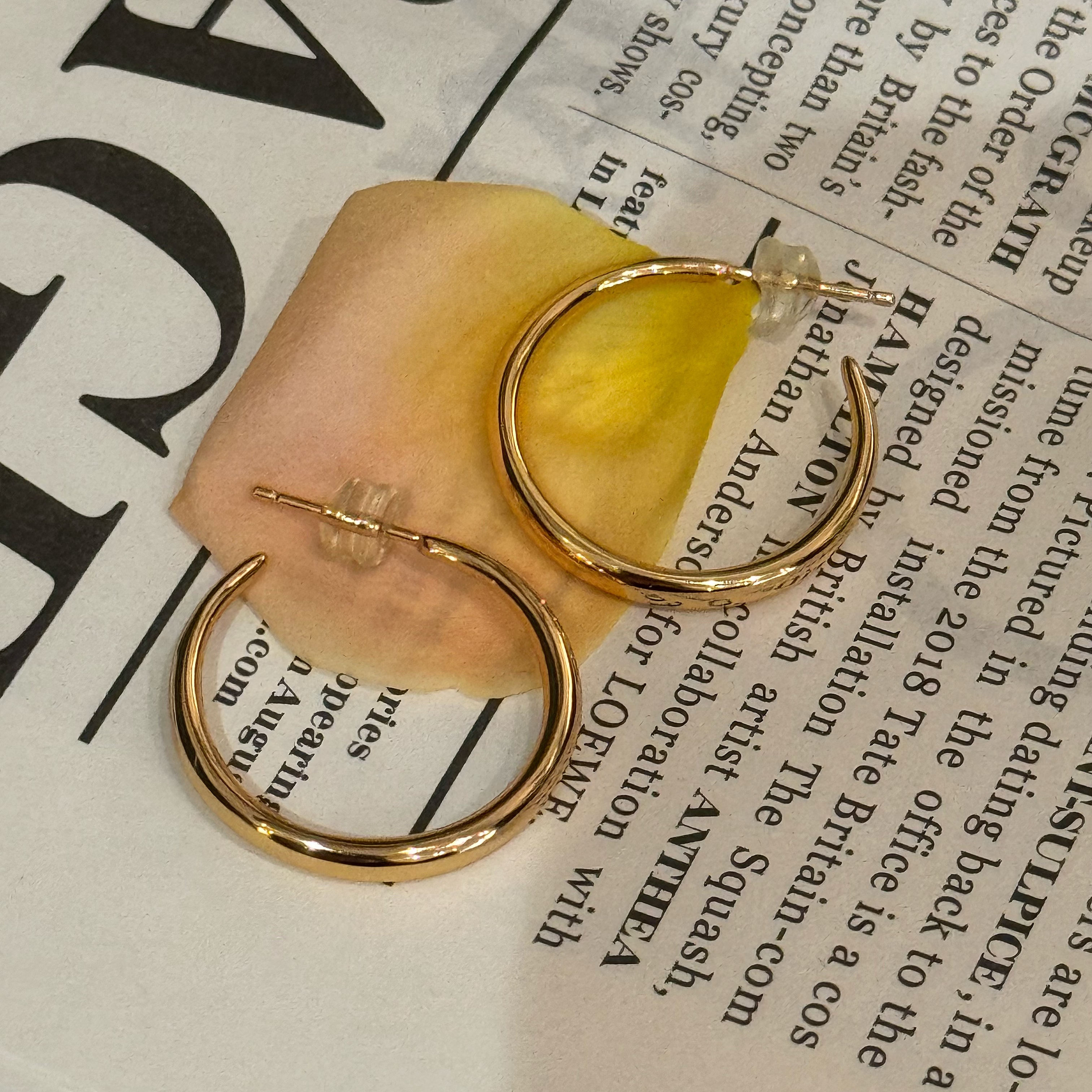 p&n 铜合金耳饰 Hoop素圈法式老钱高级感耳圈925银【视】狂欢季好物