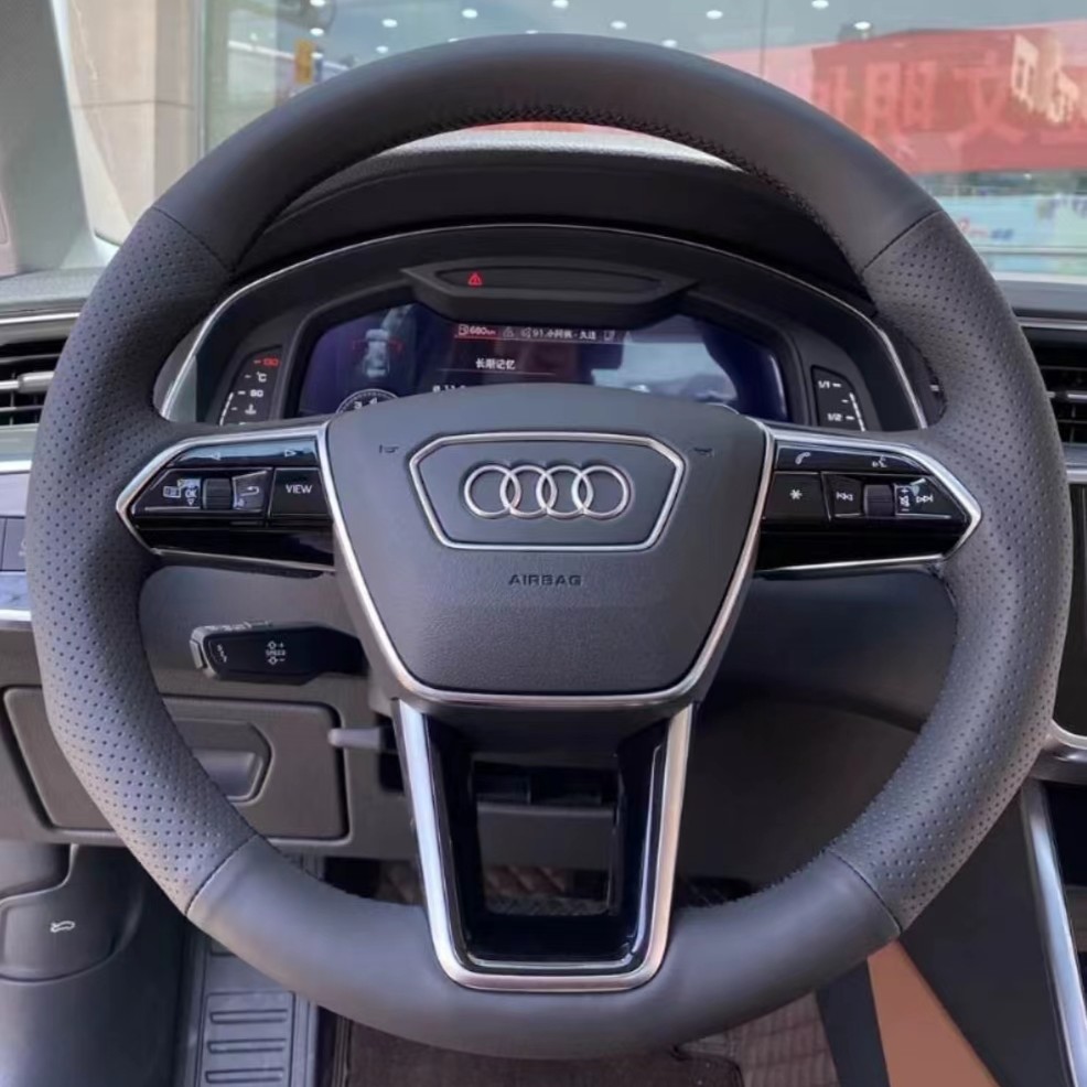 纳帕皮手缝方向盘套专车专用大众本田丰田日产吉利奥迪奔驰宝马等