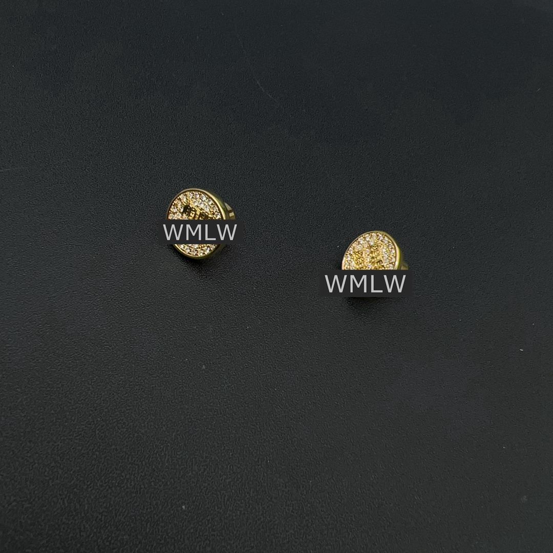 铜合金耳饰 3597女士耳饰设计师气质百搭简约素款D210