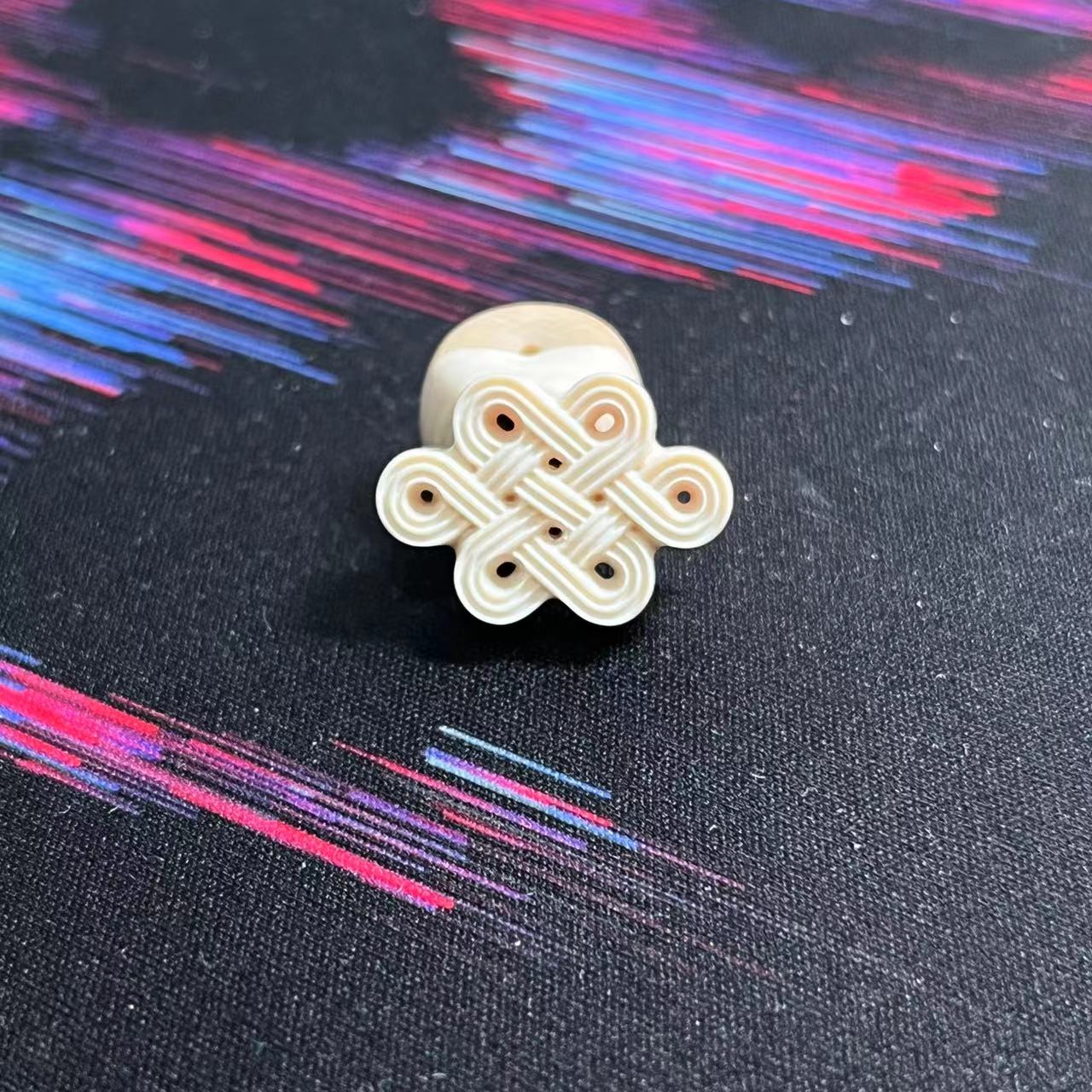 天然猛犸牙直播间腰珠顶珠配饰DIY搭配