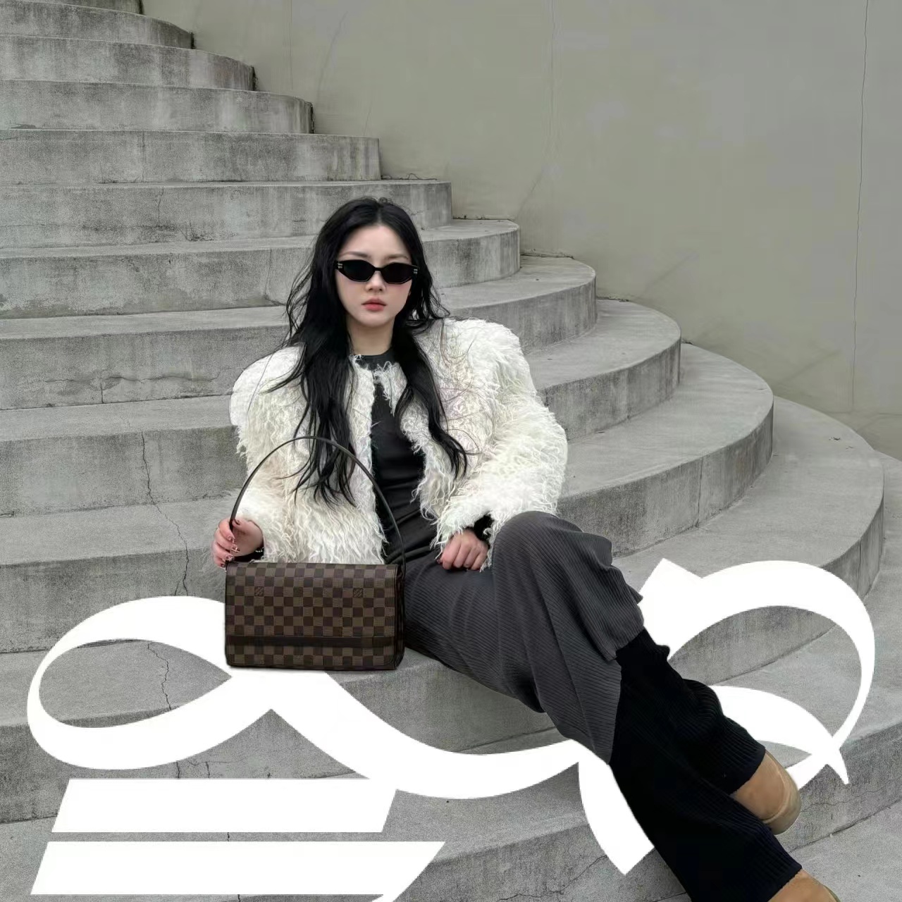 95新 LouisVuitton/路易威登 LV棋盘格方盒子