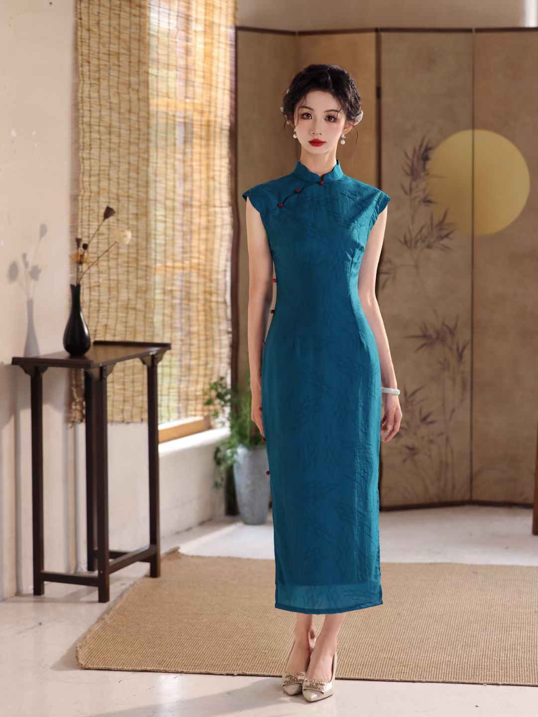 谨言-新款夏季端庄优雅气质款旗袍中式日常中国风