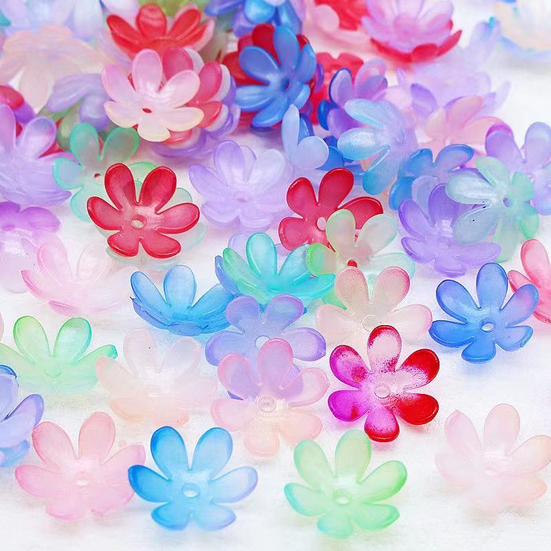 【班班精选】精美6瓣渐变果冻樱花（只有花瓣）小盆栽摆件制作材料