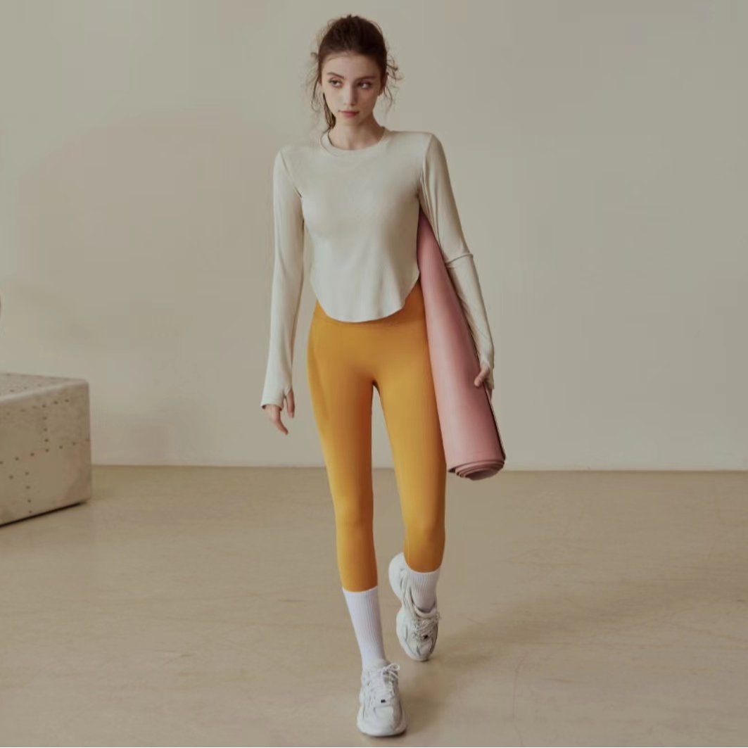 长袖A-4(301-400)运动普拉提美背秋冬显瘦瑜伽服性感训练高级感