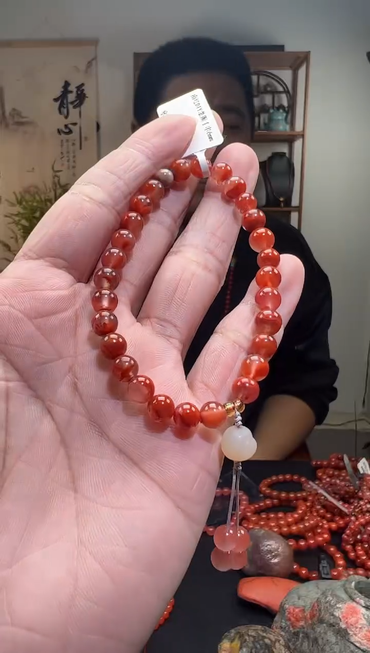 【闪购商品】南红玛瑙单圈手串未镶嵌一条约6mm 多样性发货