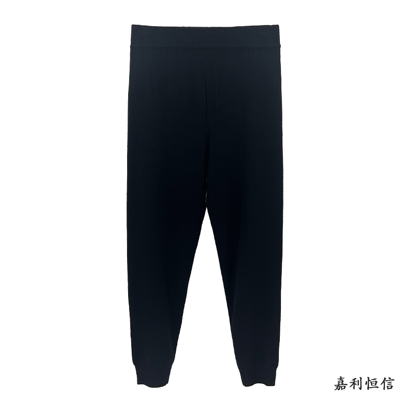 【匠心工艺】简单舒适缩口男式纯山羊绒保暖裤
