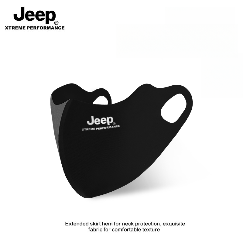 JEEP/吉普夏季冰丝透气口罩遮脸防紫外线护脸立体护薄款遮阳面罩