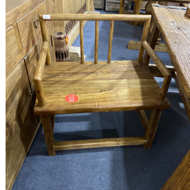 风化老榆木靠背椅方椅