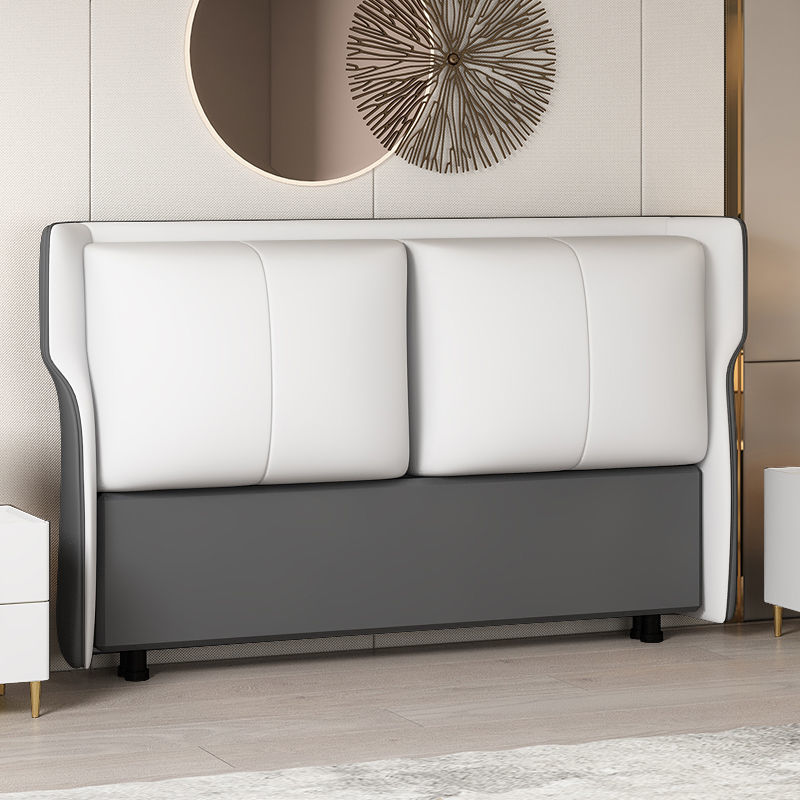 靠背单买软包靠背床头轻奢主卧高端猫抓皮落卧靠背床头板实木床架