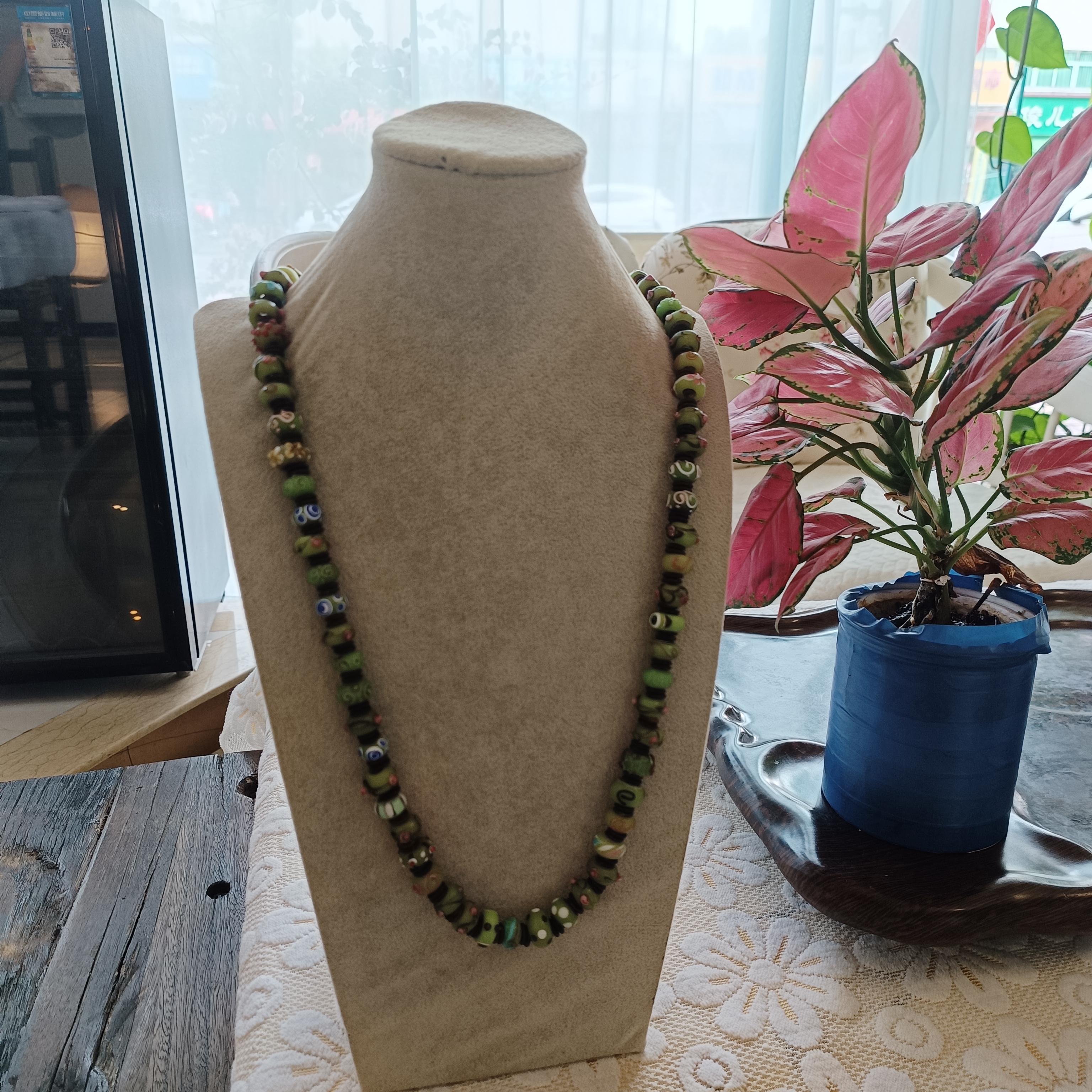 非金属玻璃项链 铜合金石英石项链轻奢时尚百搭小众设计