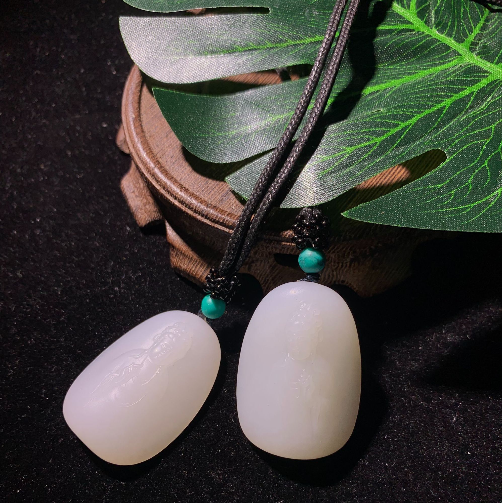 和田玉观音吊坠（多样性发货发其一）/山东省博古玉石/2407136#