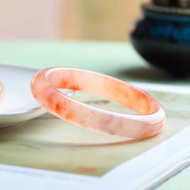 【福利常规】冰透新疆金丝玉手镯女桃花酿玉镯多样性发货拍一发一