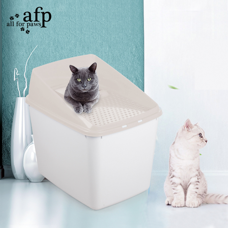 afp清洁猫砂盆顶入式封闭式超大号防外溅防带砂隔臭猫咪用品厕所