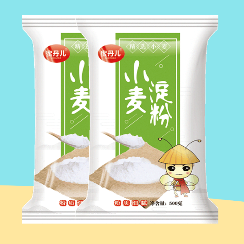 蜜丹儿澄粉澄面 家用 小麦淀粉500g/袋肠粉原料粉冰皮月饼粉凉皮