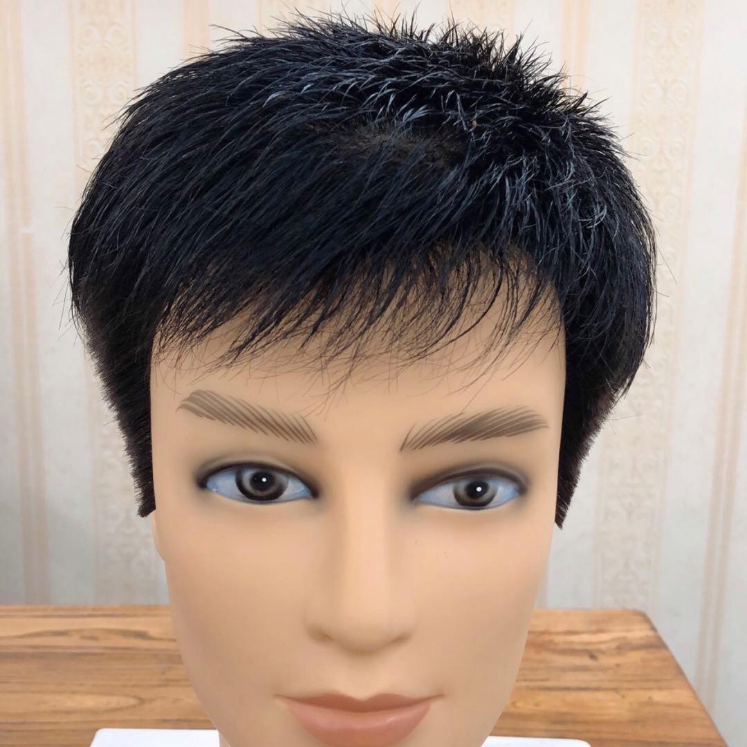 28号链接男士全真发定制款手工制作发片