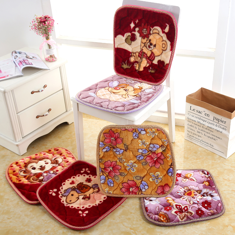 斜月三星买1送1加厚椅垫成人家用坐垫柔软舒适防滑落保暖垫透气 w商品图