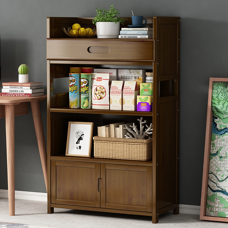 过早置物架简易多功能茶水柜简约多层房间储物浴室落地收纳储物柜