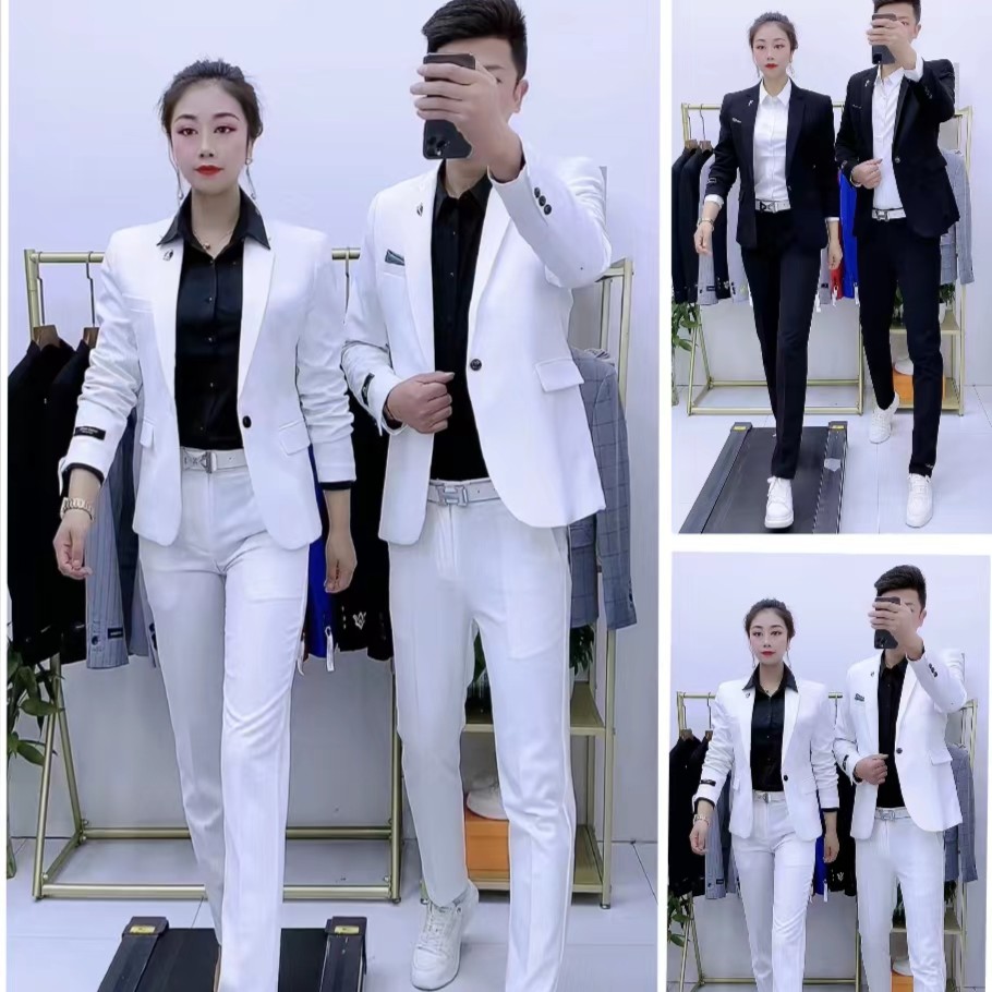 XY新款西装春秋季男士时尚潮流套装男女同款情侣穿搭休闲西服套装