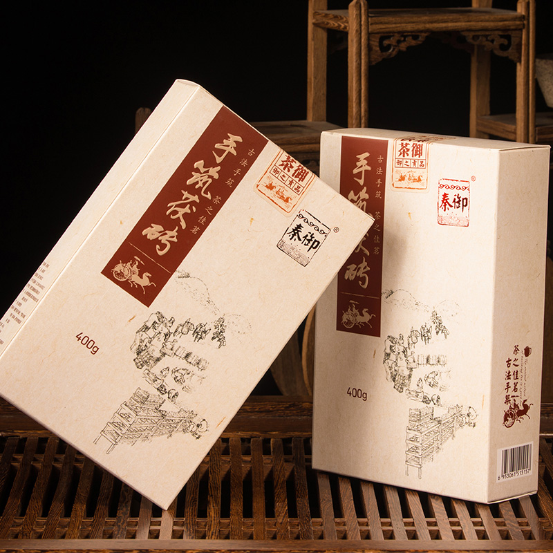 陕西特产 秦御茯茶 金花茯茶 泾阳茯砖茶 黑茶 手筑茯茶400g