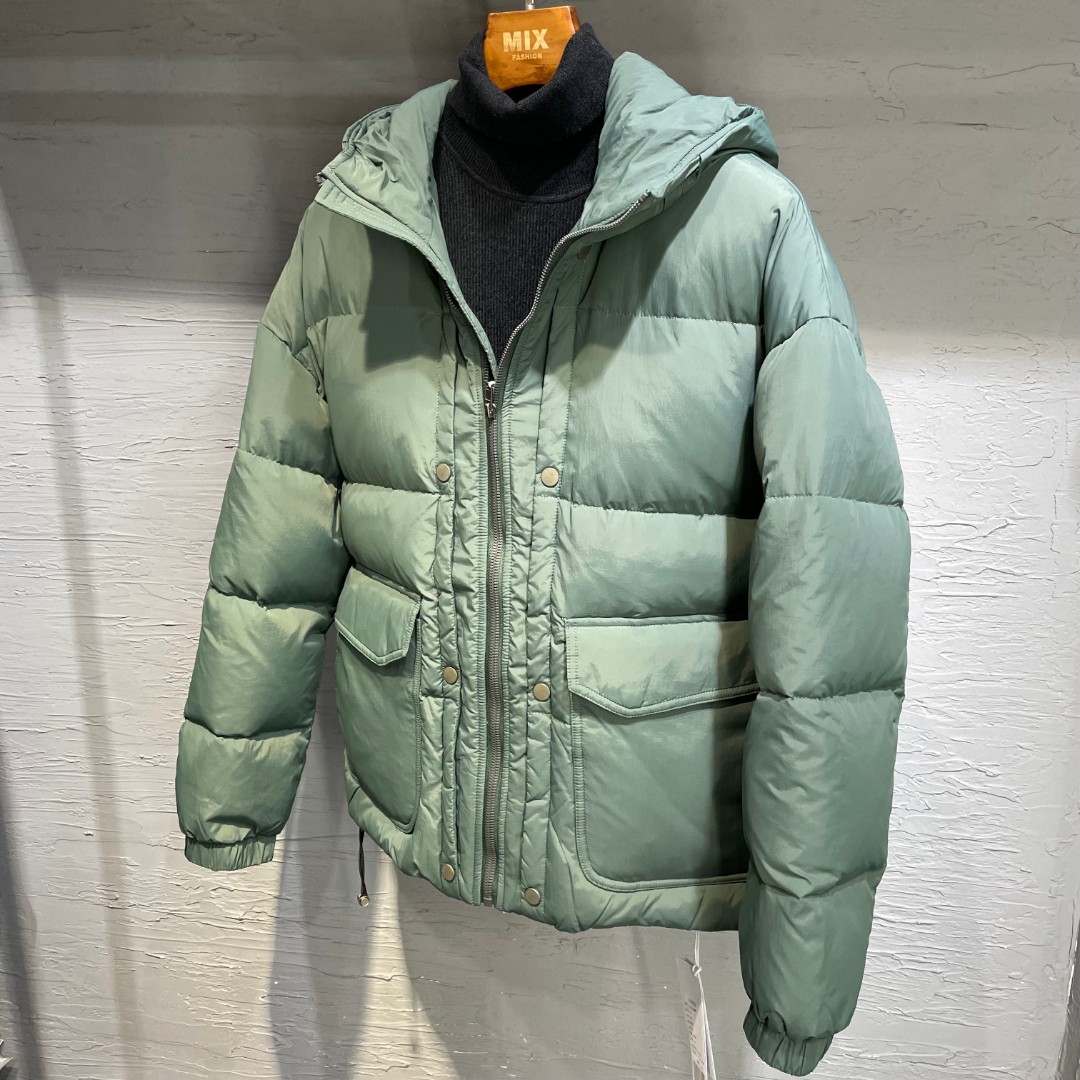 （断码清）潮牌湖蓝色连帽宽松落肩休闲百搭加厚外套9911