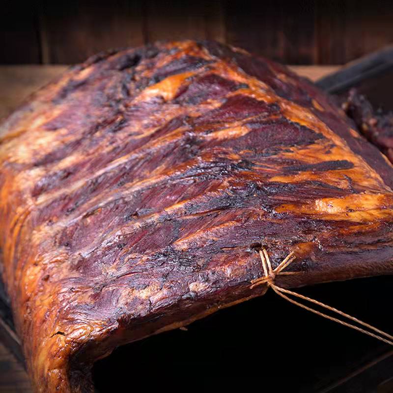 腊排骨现称上车】整块烟熏腊排骨农家柴火烟熏腊子排肋排