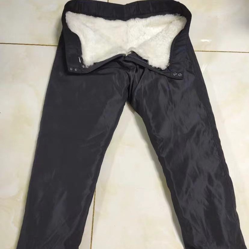 黑色冬季羊皮裤防严寒保暖男士款