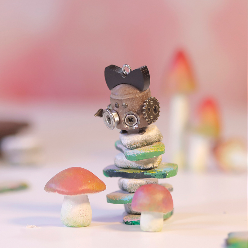 自给 爱丽丝疯帽子 梦游仙境情侣项链 潮流朋克手工吊坠 创意摆件