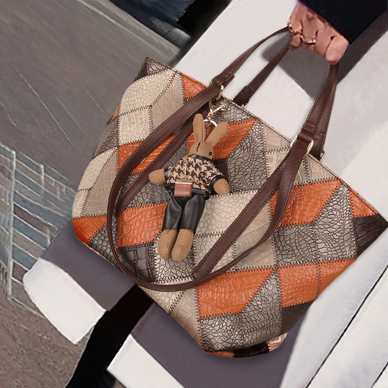 真皮托特包大容量2023新款高级感单肩包出差两三天旅行包女士专用