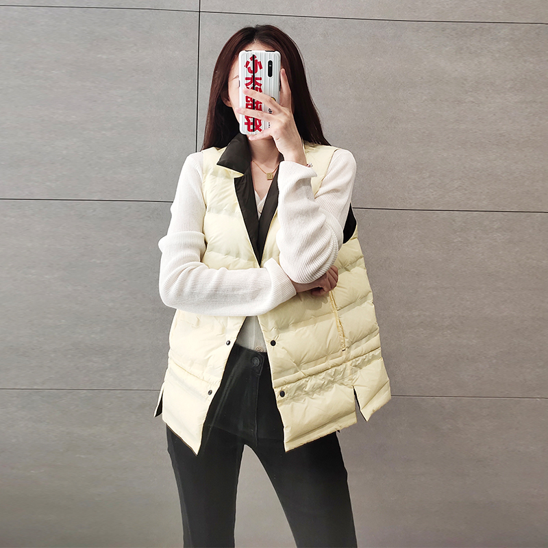 【大可专属】秋冬修身显瘦白鸭绒马甲羽绒服无袖休闲0284